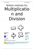 Written methods for multiplication and division PGCE Primary