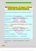 WIS 2552 Exercise 1 & Topics 1-8 Study Guide with Complete Solutions