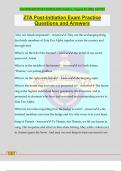 ZTA Post-Initiation Exam Practice Questions and Answers