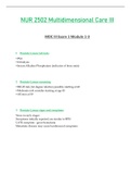 NUR 2502 / NUR2502 Exam 1 (Latest 2021 / 2022): Multidimensional Care III / MDC 3 - Rasmussen