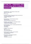 BCHM 270 – DISEASES TEST QUESTIONS WITH CORRECT ANSWERS 