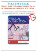 Test Bank For Seidel's Guide to Physical Examination 10th Edition By Jane Ball, Joyce Dains, John Flynn, Barry Solomon, Rosalyn Stewart All Chapters 1-26 LATEST