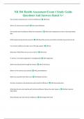 NR 304 Health Assessment Exam 1 Study Guide Questions And Answers Rated A+