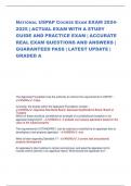 NATIONAL USPAP COURSE EXAM EXAM 2024- 2025 | ACTUAL EXAM WITH A STUDY GUIDE AND PRACTICE EXAM | ACCURATE REAL EXAM QUESTIONS AND ANSWERS | GUARANTEED PASS | LATEST UPDATE | GRADED A