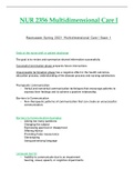 NUR 2356 / NUR2356 Exam 1 (Spring 2021): Multidimensional Care I / MDC 1 - Rasmussen