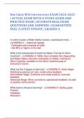 RED CROSS WSI CERTIFICATION EXAM 2024-2025 | ACTUAL EXAM WITH A STUDY GUIDE AND PRACTICE EXAM | ACCURATE REAL EXAM QUESTIONS AND ANSWERS | GUARANTEED PASS | LATEST UPDATE | GRADED A