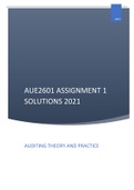 AUE1601 ASSIGNMENT  1 ANSWERS 2021