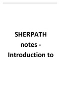 SHERPATH NOTES - INTRODUCTION TO THE NURSING PROCESS