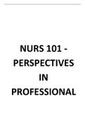 NURS 101 -PERSPECTIVES IN PROFESSIONAL NURSINGEVIDENCE BASED PRACTICE 