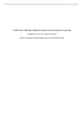 NR 503 Week 7 Reflection: Reflection on Achievement of Outcomes Concept Map Chamberlain University College of Nursing NR 503: Population Health Epidemiology and Statistical Principles  