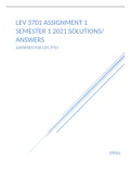 LEV3701 Assignment 1 semester 1 2021 solutions/answers