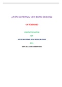 ATI PN MATERNAL NEWBERN OB EXAM (4 VERSIONS) :LATEST 2021 | BEST DOCUMENT FOR EXAM PREPARATIONS