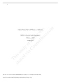 i-Human Patient: Marvin F. Webster, Jr. - Reflection NRP/531: Advanced Health Assessment I