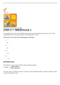 Sophia Statistics Unit 2 Milestone /A+ Answers