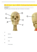 Ashford University HPR 205 Week 2 - Quiz 2- HPR205- The Human Body Health & Disease (HWC2102A)