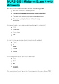 NURS 6551 Midterm Exam 4 with Answers