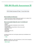 NR304 / NR-304 Exam 1 Concept Study Guide (Latest 2021): Health Assessment II - Chamberlain