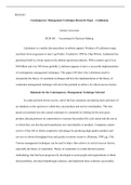 Contemporary Mamagement Technique Paper 2 1.docx  BUSI 601  Contemporary Management Technique Research Paper  €“ Lululemon  Liberty University  BUSI 601  €“ Accounting for Decision Making  Lululemon is a retailer that specializes in athletic apparel. Prod