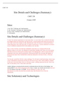 CMIT350 Final Project Updated.docx  CMIT 350             Site Details and Challenges (Summary)  CMIT 350  Course: 6385  Sites:  I. Site  €œHilo € Challenges and  Implementation  II. Site  €œHonolulu € Challenges and  Implementation  III. Site  €œLihue €