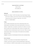 630 Journal Article Review  Active Shooter.docx  CJUS 630  Journal Article Review: Active Shooter  Liberty University   CJUS 630-D04 LUO   Journal Article Review: Use of Force  Bibliography  Martaindale, M. H., & Blair, J. P. (2019). The Evolution of Acti