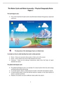 Edexcel Geography (Physical) The Water Cycle