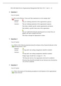 HSA 300 Health Service Organizational Management Mid Term CH 5, 7 and 11 - 13 Questions with Answers