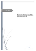 Fiscaliteit volledige samenvatting 2021 + Examenvragen met antwoorden