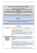 Non-Fatal Offences GDL Distinction Style Notes