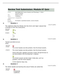 MA 279/ BSC2347 - Human Anatomy and Physiology II: Module 7 Quiz. Questions & Answers.