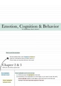 Emotion, Cognition & Behavior - English - Year 2, Period 5 - VU Psychology