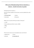 NSG 5003 Pathophysiology Review Questions 4 (latest) – South University (A grade)