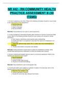 NR 442 - RN COMMUNITY HEALTH  PRACTICE ASSESSMENT B (50  ITEMS)