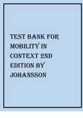 TEST BANK FOR MOBILITY IN CONTEXT 2ND EDITION BY JOHANSSON