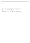 Advanced Credit Risk Analysis and Management