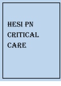 HESI PN CRITICAL CARE 2021