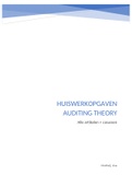 Alle huiswerkopgaven Auditing Theory (Artikelen + Casussen)