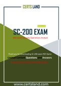 New CertsLand Microsoft SC-200 Exam Dumps | Real SC-200 PDF Questions