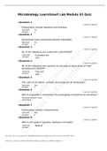 Rasmussen Module 3 Microbiology Quiz (Questions and Answers)