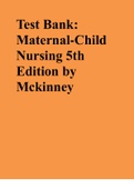 Test Bank: Maternal-Child Nursing 5th Edition by Mckinney