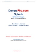 100% Sucess Guaranted in Splunk SPLK-1001 Dumps -  SPLK-1001 PDF Questions