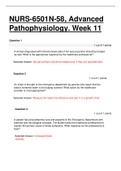 NURS 6501 / NURS6501 ADVANCED PATHOPHYSIOLOGY MIDTERM AND FINAL EXAM. QUESTIONS WITH ANSWERS