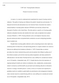 C489 Task 1.docx  C489  C489 Task 1 Nursing-Quality Indicators  Western Governors University  As nurses, it is crucial to understand and comprehend the concept of nursing-sensitive indicators. The quality of nursing care influences the patient s hospital 