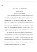 C455   TASK 1.docx  C455  "Harry Potter  and the Unknown  Girl He Saved"  Western Governors University  As early as I can  remember, I was considered the  €œdumb kid. € I was in special education classes and  had  to have  help with reading, writin