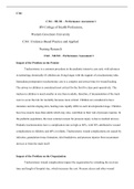 C361 MLM1 Task 1 EBP and Applied Research.docx  C361  C361 - MLM1  €“ Performance Assessment 1                             RN College of Health Professions,  Western Governors University  C361: Evidence-Based Practice and Applied   Nursing Research   C361