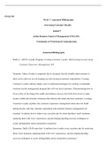 7ENGL510 copy.docx  ENGL510  Week 7: Annotated Bibliography  Increasing Customer Royalty  D404477  Keller Business School of Management ENGL510: Foundation of Professional Communication   Annotated Bibliography  Daffy, C. (2019). Loyalty Program, Creating