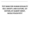TEST BANK FOR HUMAN SEXUALITY SELF, SOCIETY, AND CULTURE, 1ST EDITION, BY GILBERT HERDT, NICOLE POLEN PETIT.