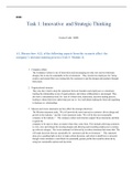 D081 Task 1 Template Completed.docx  D081  Task 1: Innovative  and Strategic Thinking  Course Code:  D081  A1. Discuss how ALL of the following aspects from the scenario affect  the company s decision-making process (Unit 3: Module 2)  1.   Company cultur