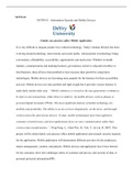 w411 week7 project.docx  NETW411  NETW411 - Information Security and Mobile Devices  Family care practice office Mobile Application  It is very difficult to imagine people lives without technology. Today s human lifestyle has been evolving around technolo