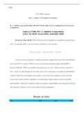 Task 2 part D .docx  C216  C216 MBA Capstone  Task 2: Andrew s Performance Evaluation  D. 1. Analyze your performance for three of the eight years in comparison to one of your competitors.  Andrews (TMB, INC) vs. Baldwin (Competition) Years: Six (2025), S