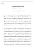 Performance Assessment Task 5 second submission.docx  D168  Performance Assessment Task 5: D168  Western Governors University  Schools as Communities of Care-D168  A.        The hypothetical scenario I choose is a tornado hitting a town. The entire popula